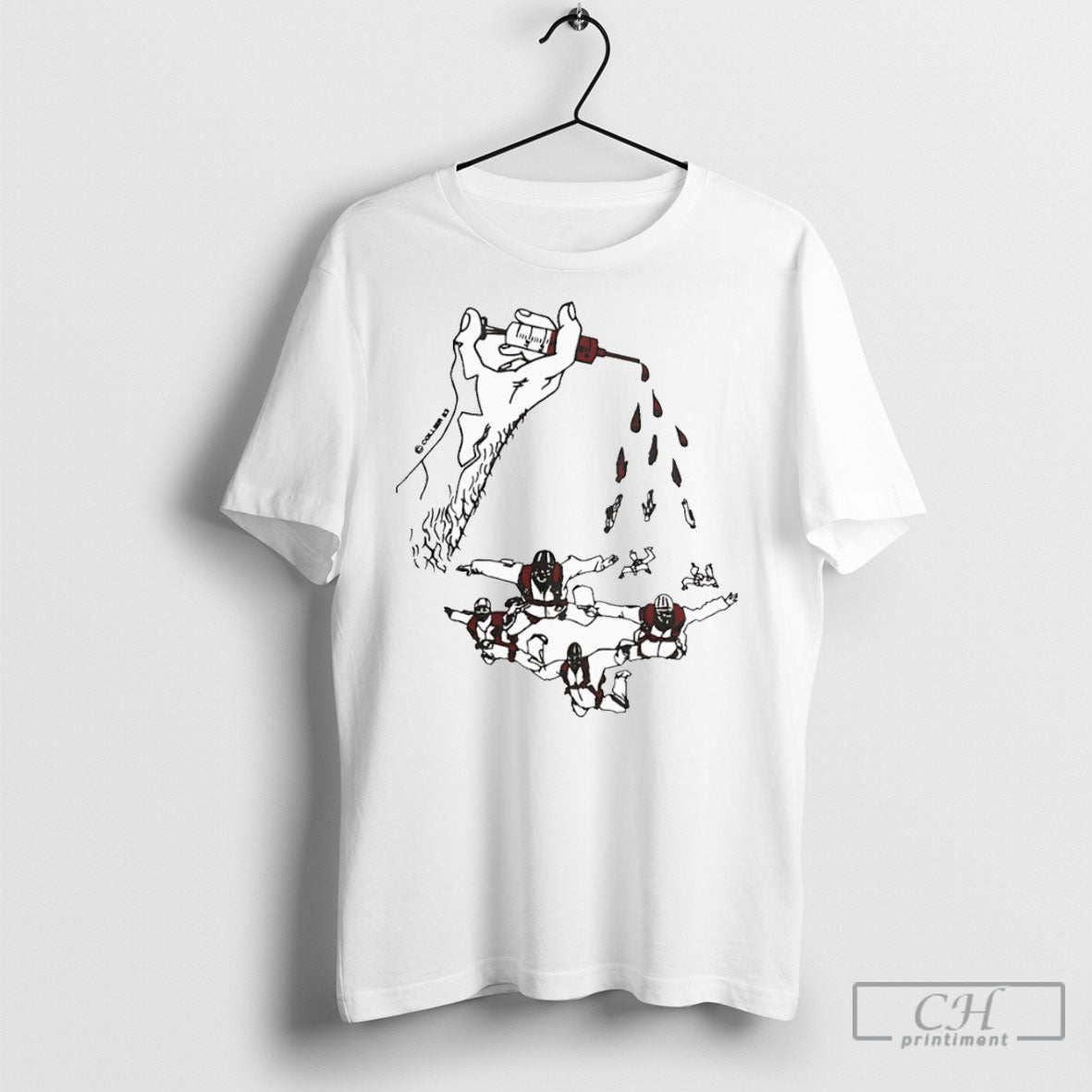 84 Adrenaline Junkie Skydiving Shirt Tee