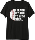 I Teach My Kids to Hit and Steal Funny Baseball Dad & Mom Premium Tri-Blend T-Shirt