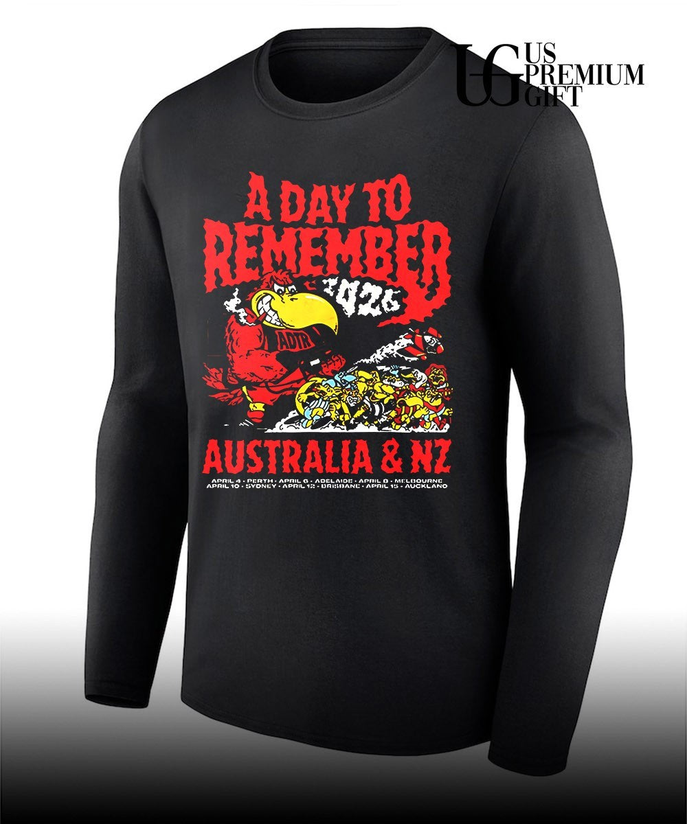 A Day To Remember Big Rock Tour 2026 Australia and New Zealand Tour shirt