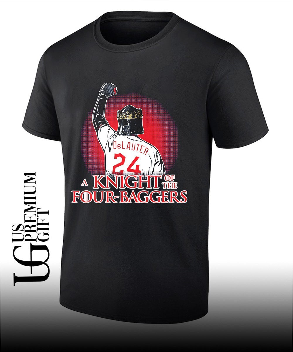 A Knight Of The Four-Bagger Chase DeLauter Cleveland Guardians baseball shirt