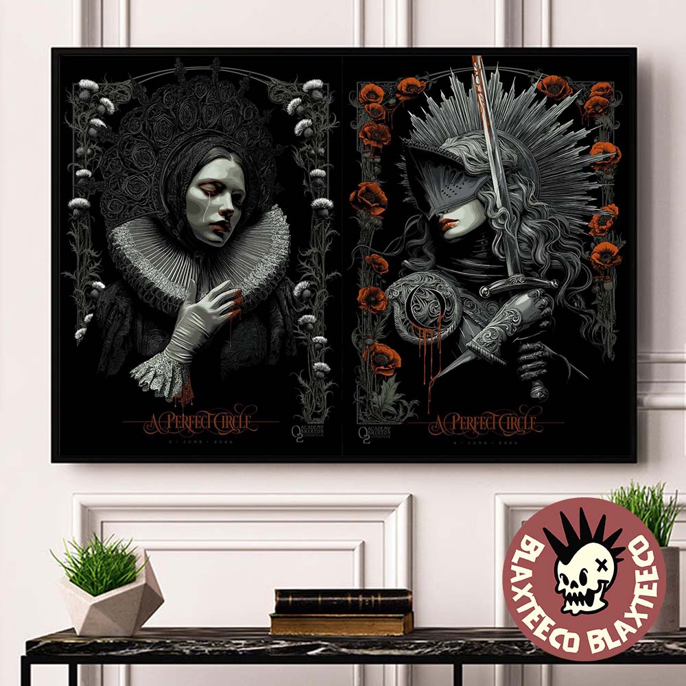 A Perfect Circle London UK 2026 Night 1 And 2 Combined Gig Poster At O2 Academy Brixton On 3 And 4 June 2026 Poster Canvas