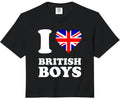 i Love British Boys Comfort Colors Crop Top