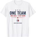 Soccer Fan 2026 USA One Team One Goal Play Hard T-Shirt