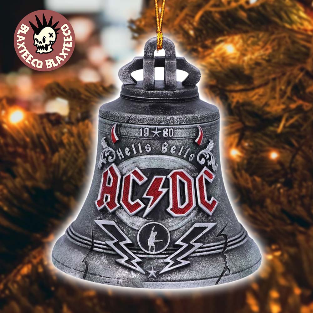 ACDC 1980 Hells Bells The Cracked Bell Holiday Christmas Tree Decorations Ornament