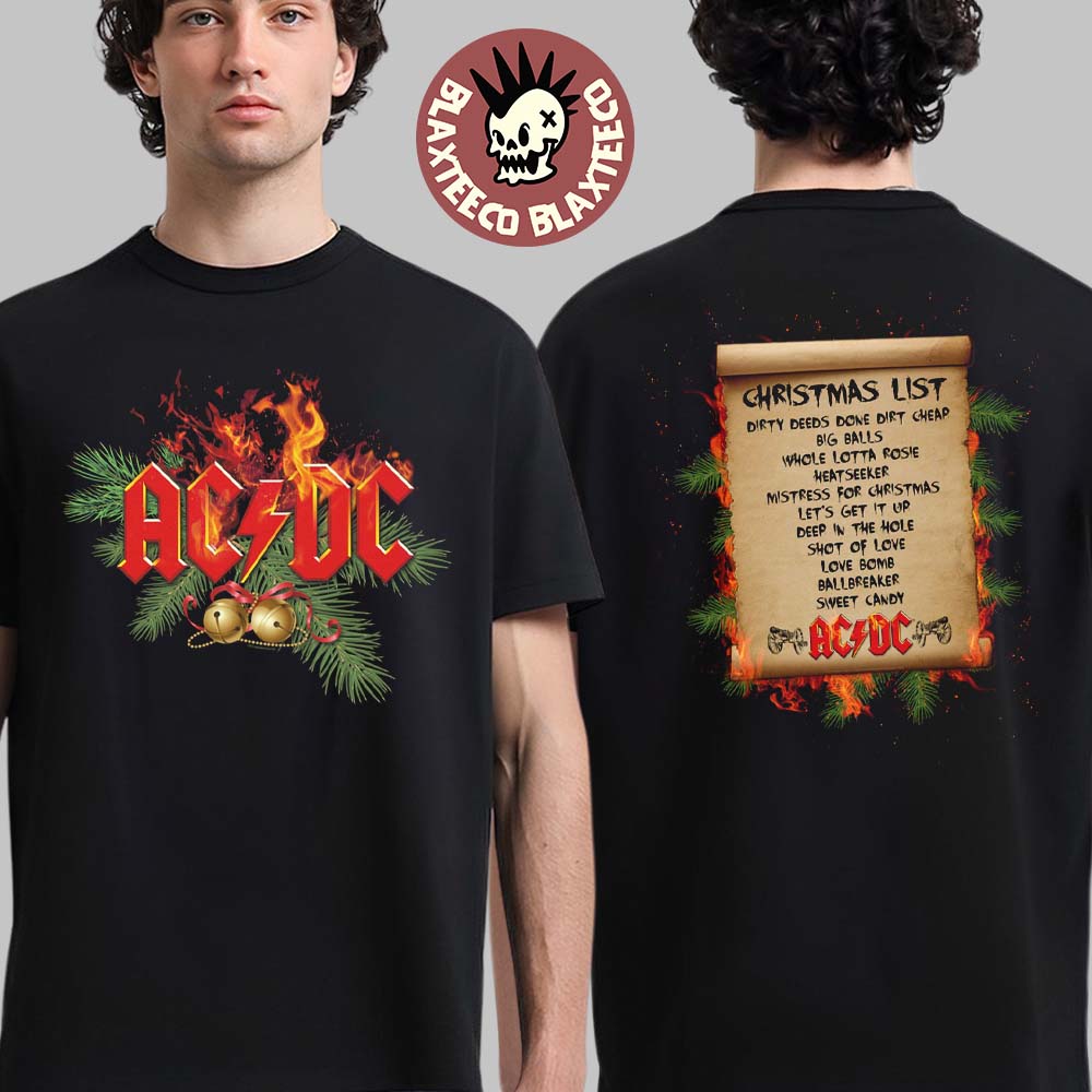 ACDC Christmas 2025 Mistletoe Holiday Wish List T-Shirt