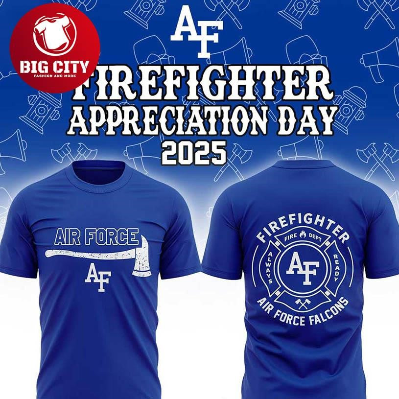 Air Force Falcons NCAA Firefighter Day Of Appreciation 2025 Two Sided Shirt