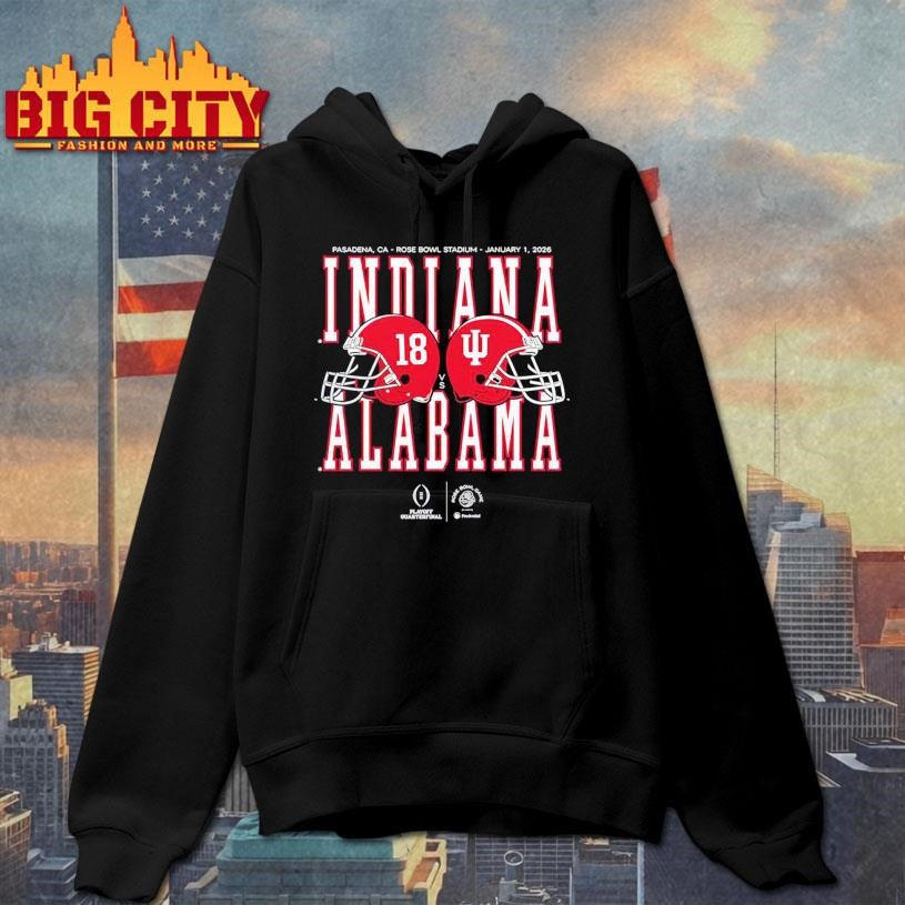 Alabama vs Indiana 2025 2026 Rose Bowl Game Helmet Matchup Shirt