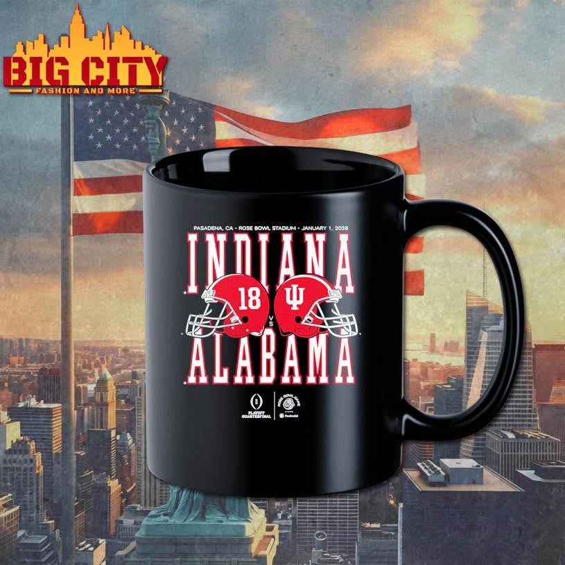 Alabama vs Indiana 2025 2026 Rose Bowl Game Helmet Matchup Shirt