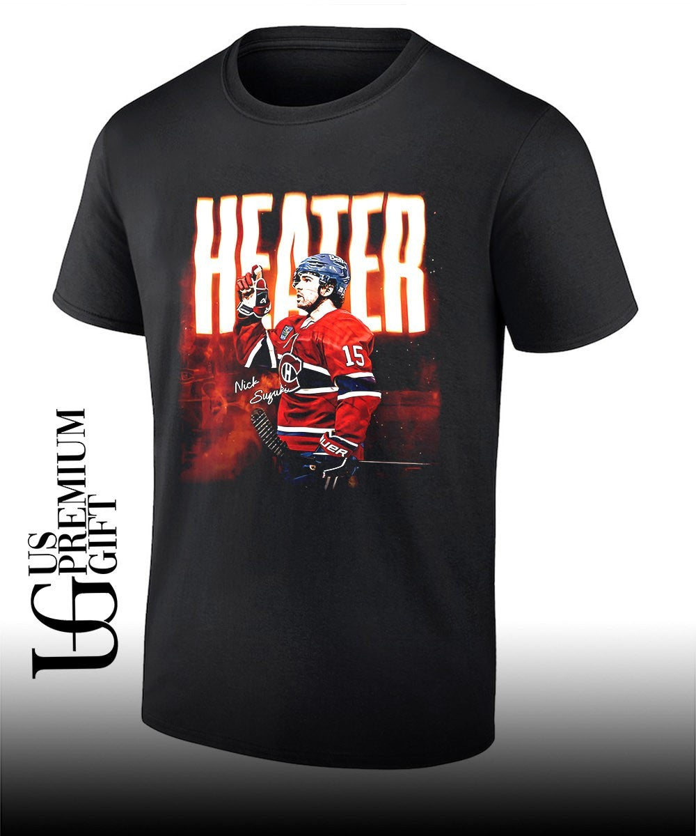 Alex Newhook Heater Nick Suzuki Montreal Canadiens hockey 2026 shirt
