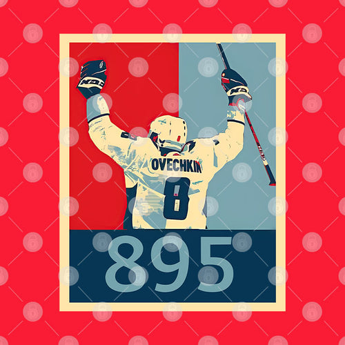 Alexander Ovechkin 895 Goals Record Hockey T Shirt