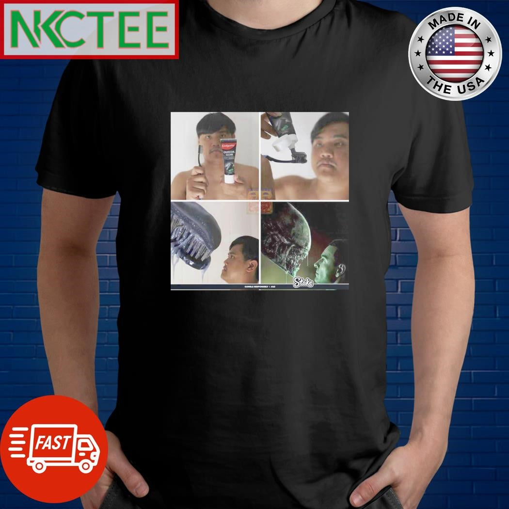 Alien cosplay meme shirt