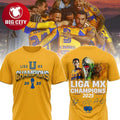 Amarilla Tigres UANL Campeones Liga MX Champions 2025 Two Sided Shirt
