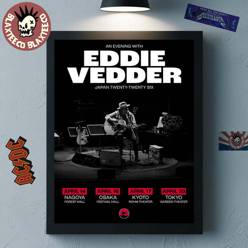 An Evening With Eddie Vedder Japan 2026 Solo Tour On April Home Decor Poster Canvas