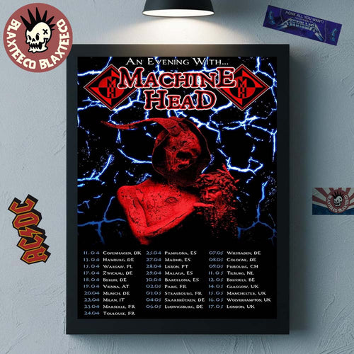 An Evening With Machine Head April And May Of 2026 Schedule Dates Home Decor Poster Canvas