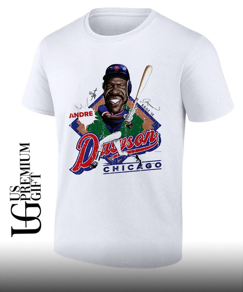 Andre Dawson Chicago Cubs MLB signature caricature shirt
