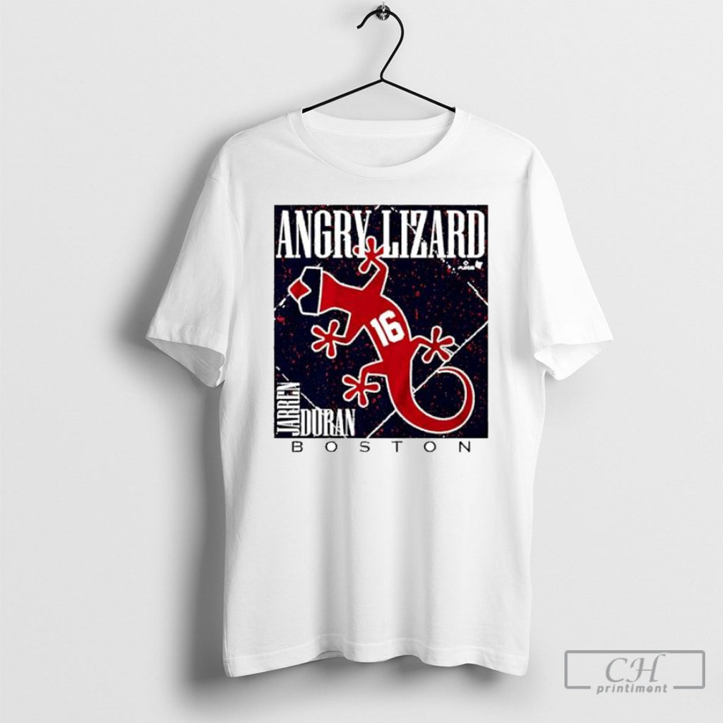 Angry Lizard Jarren Duran 16 Boston Red Sox Baseball Graphic Shirt Tee