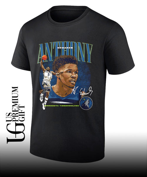 Anthony Edwards Minnesota Timberwolves NBA 2026 signature graphic shirt