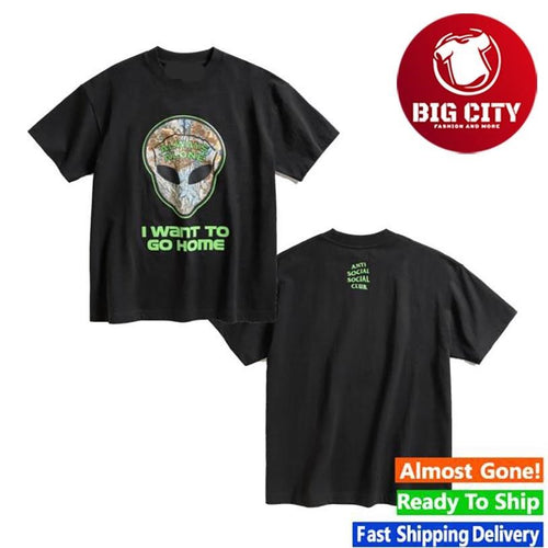 Anti Social Social Club Redneck Alien With Glow Two Sided Shirt
