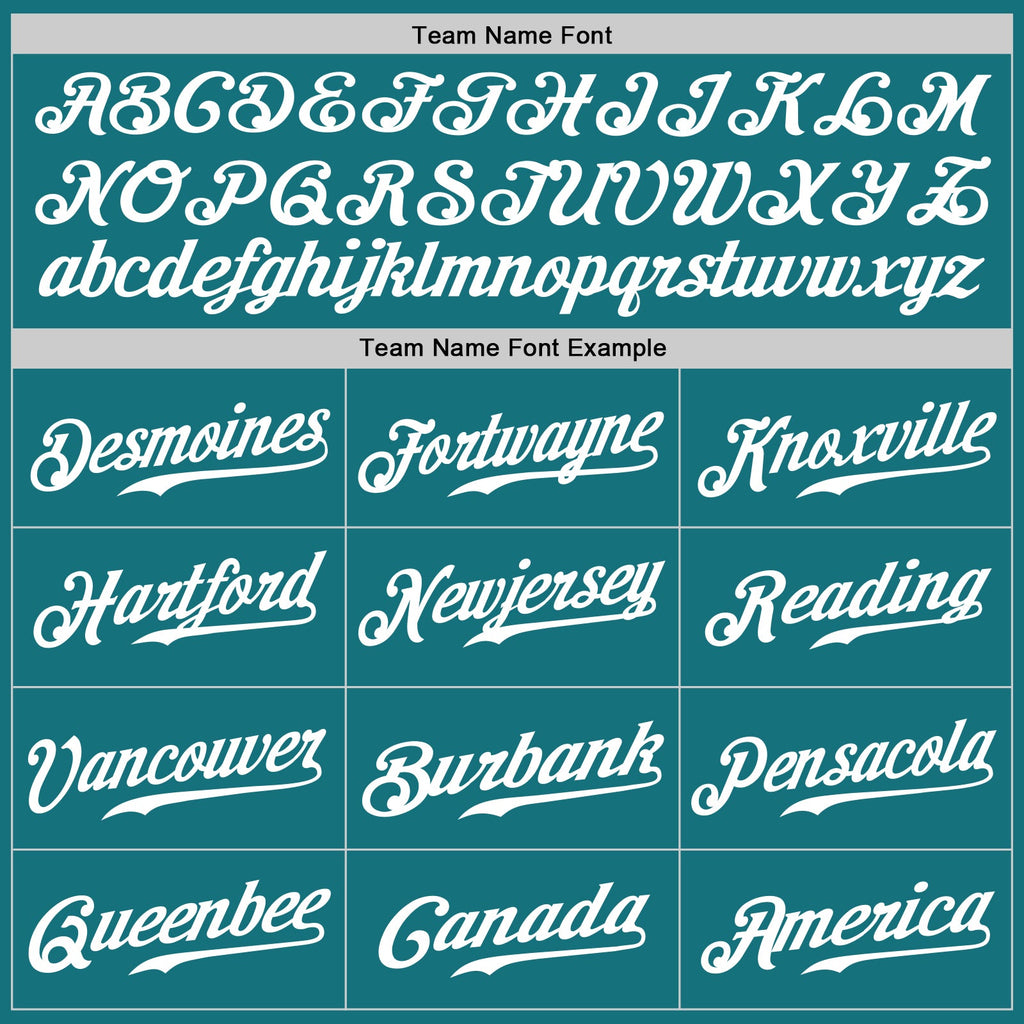 Custom Teal White Authentic Baseball Jersey