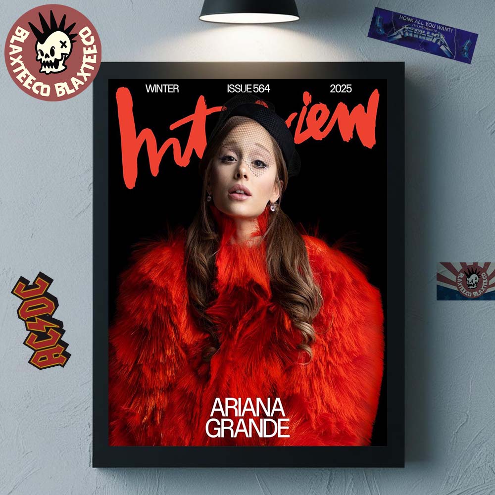 Ariana Grande Graces The Cover Of Interview Magazine Issue 564 Winter 2025 Home Decor Poster Canvas