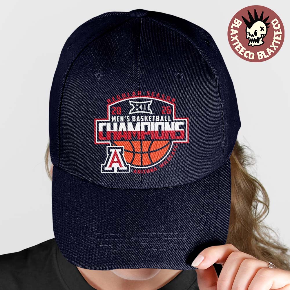 Arizona Wildcats Men’s Basketball 2026 Big 12 Regular Season Champions Locker Room Classic Cap Hat Snapback