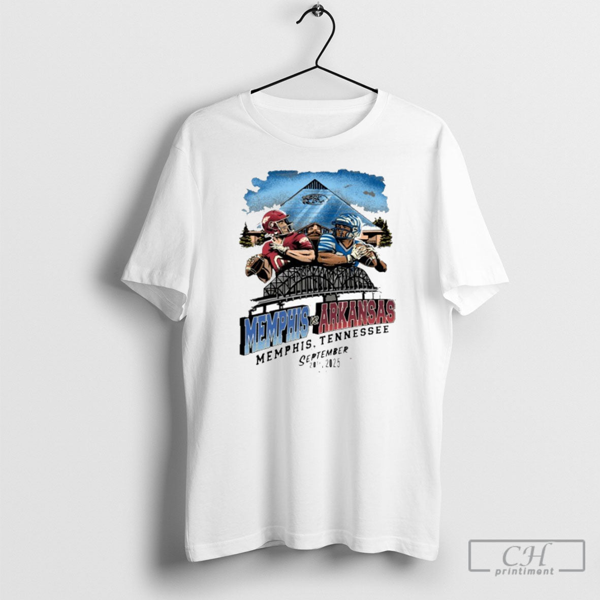 Arkansas Vs Memphis Game Day 2025 September 20th T Shirt Tee