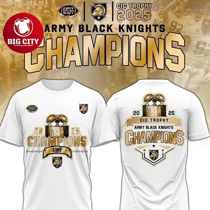Army Black Knights CIC trophy Champions 2025 Two Sided Shirt