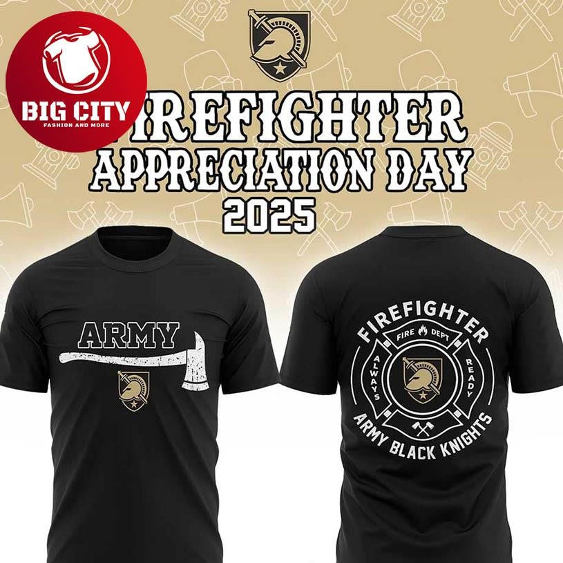 Army Black Knights NCAA Firefighter Day Of Appreciation 2025 Two Sided Shirt