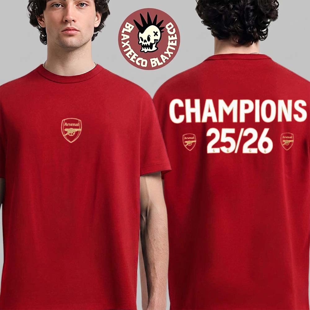 Arsenal 2026 Premier League Champions Logo Classic Red T-Shirt