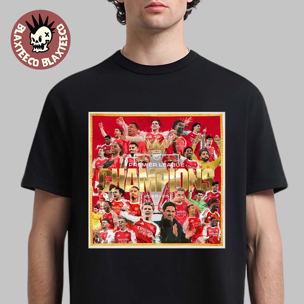 Arsenal 2026 Premier League Champions Poster T-Shirt