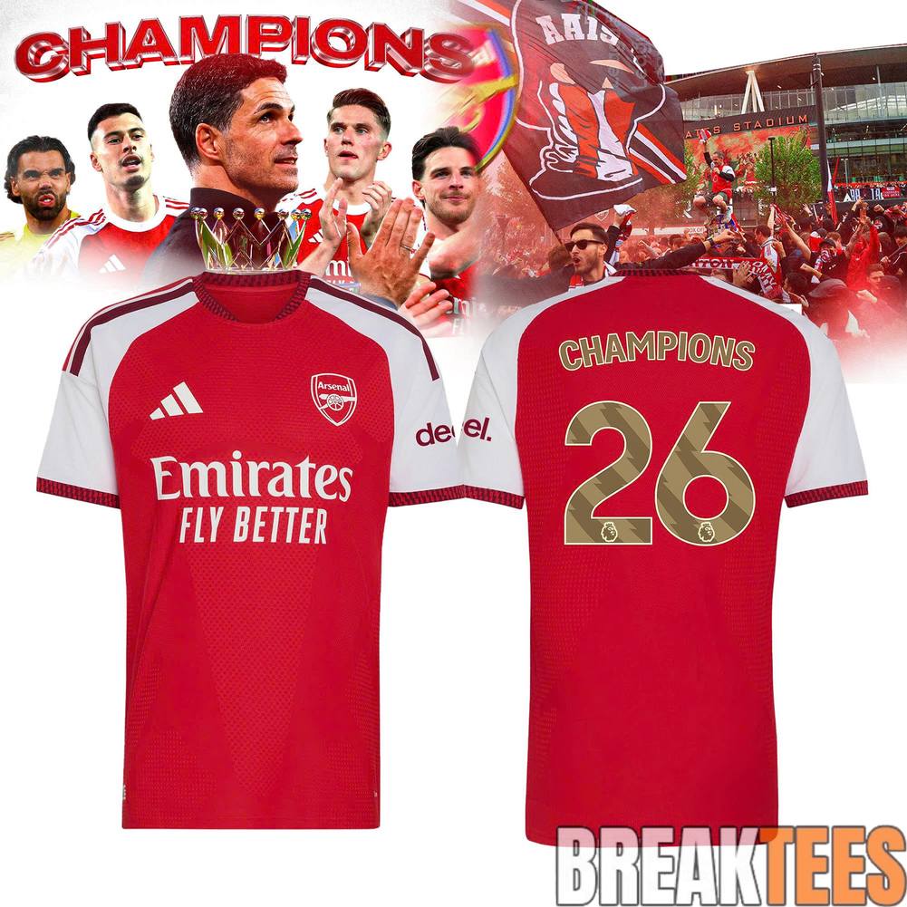 Arsenal Premier League Champions 2025-2026 Jersey