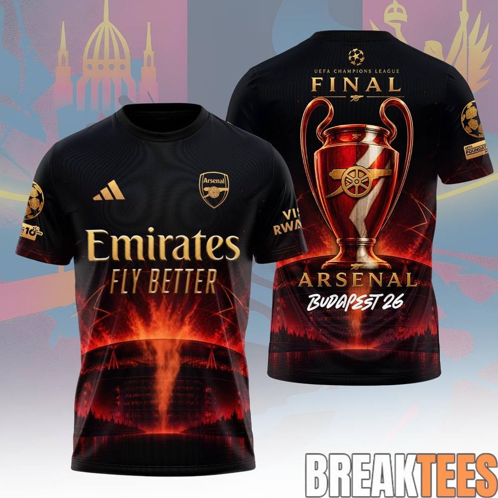 Arsenal UCL Budapest Final 2026 T-Shirt