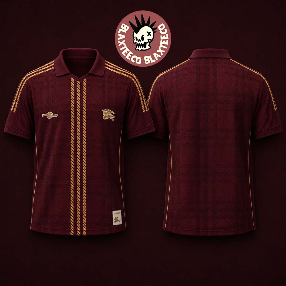 Arsenal X Burberry X Adidas British Heritage Concept Design By Aki Polo Shirt