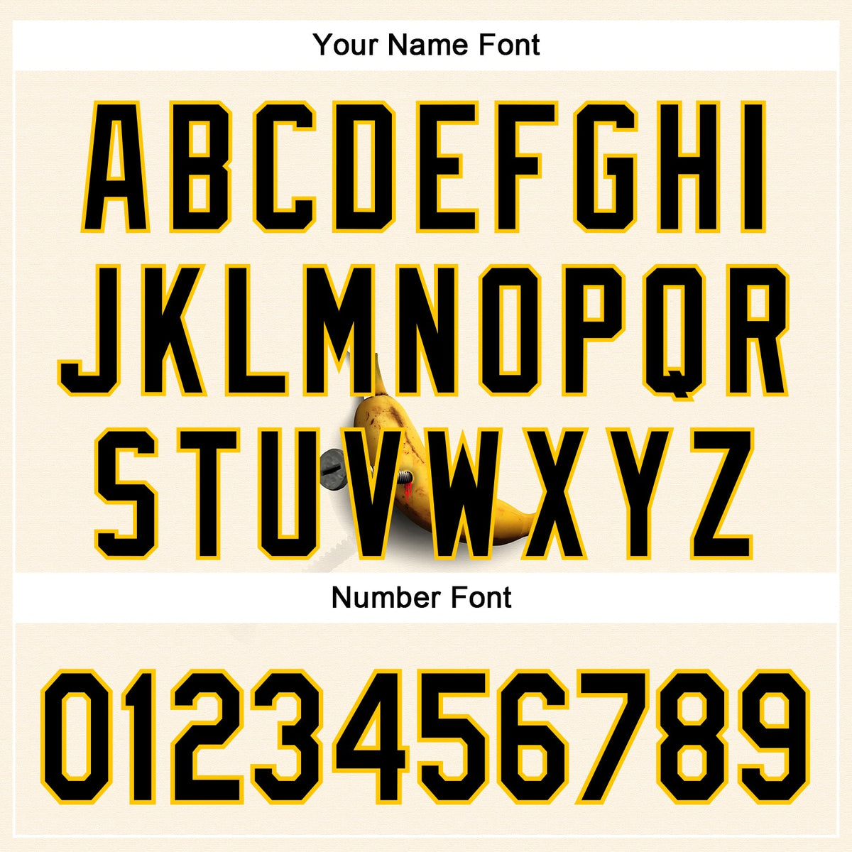 Custom Cream Black-Yellow 3D Marcel Caram Bananas Reinterpretation Authentic Baseball Jersey