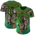 Custom Green Black-Aurora Green David Lozeau Mommy And Me Authentic Baseball Jersey