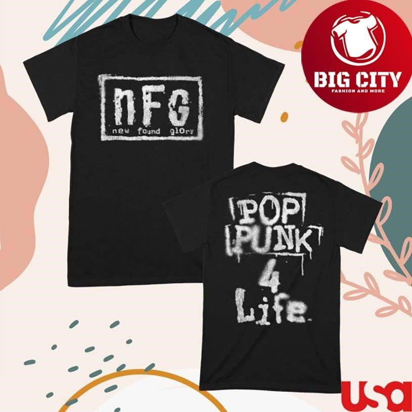 Artistfirst New Found Glory Pop Punk 4 Life Two Sided Shirt