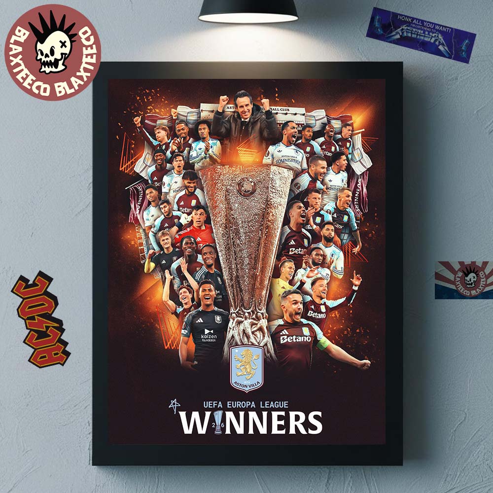 Aston Villa 2026 Istanbul Final UEFA Europa League Winners Home Decor Poster Canvas