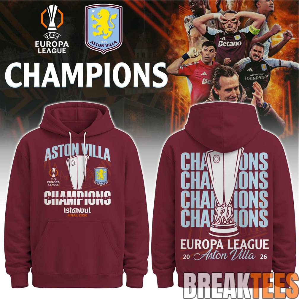 Aston Villa Europa League Champions 2026 Hoodie