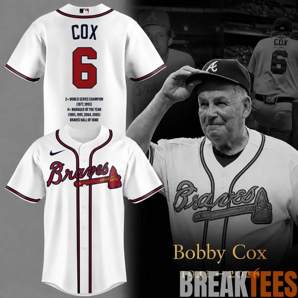 Atlanta Braves In Memory Bobby Cox 1941-2026 Baseball Jersey