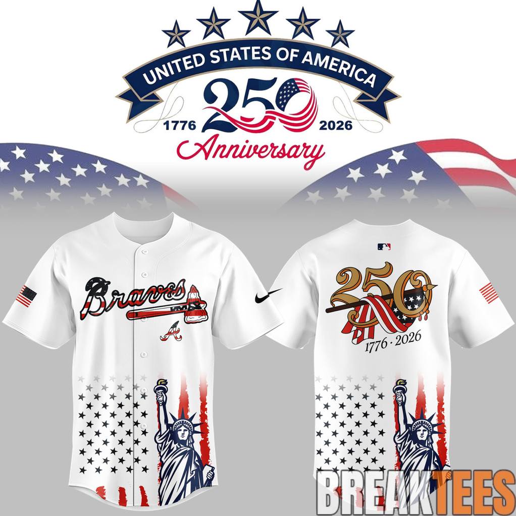 Atlanta Braves USA 250 Anniversary Special Baseball Jersey