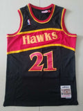 Atlanta Hawks #21 Dominique Wilkins Hawks 21 Black s-xxl Style 5