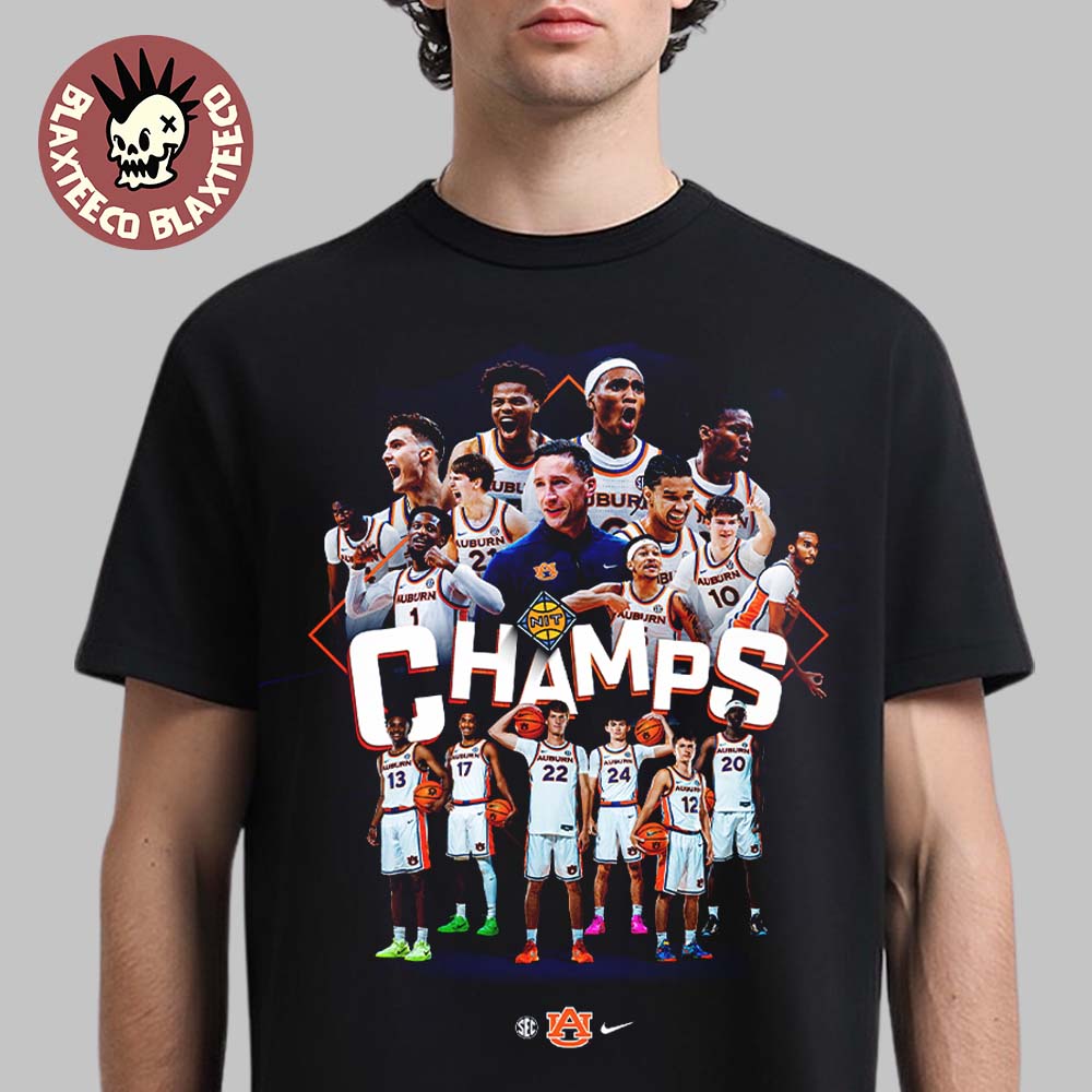 Auburn Tigers Men’s Basketball 2026 NIT Champions Team Members T-Shirt