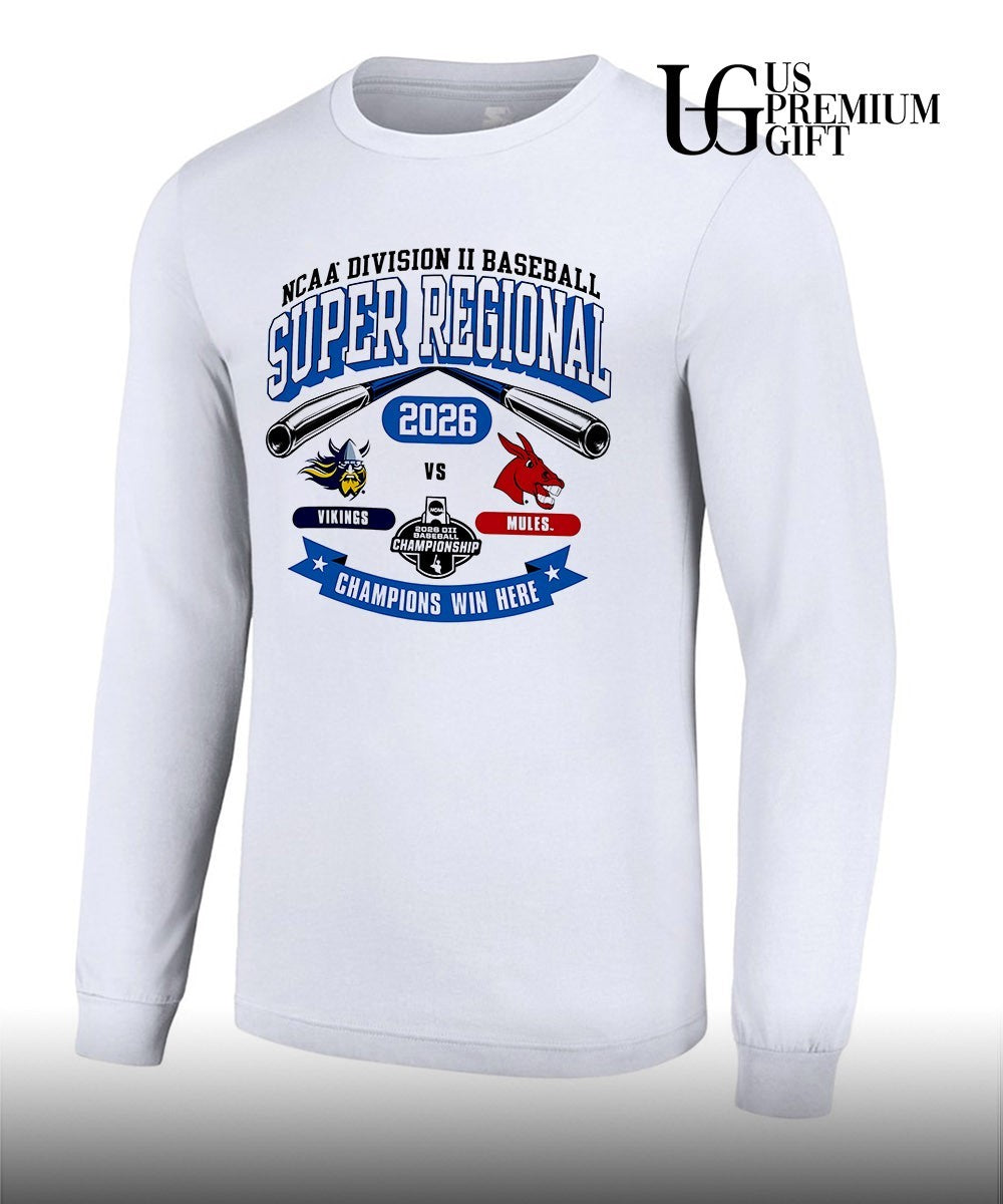 Augustana Vikings vs Central Missouri Mules NCAA Division II Super Regional Champions Win Here 2026 shirt