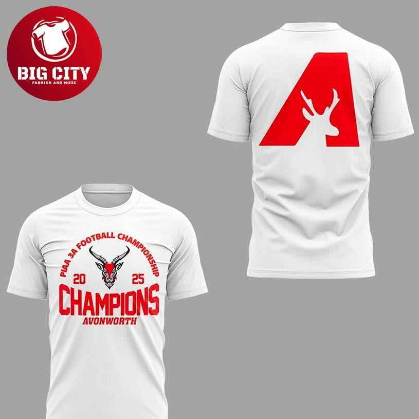 Avonworth Antelopes PIAA 3A Football Champions 2025 Two Sided Shirt