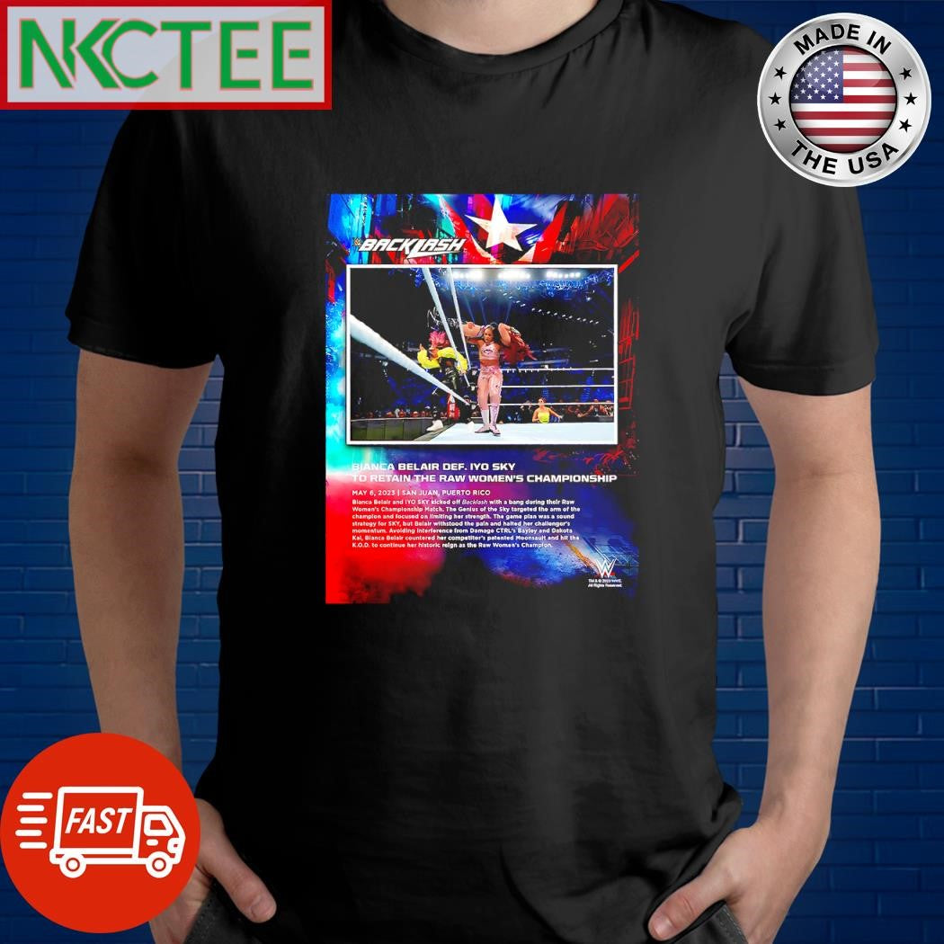 Awesome Bianca Belair 2023 Backlash photo shirt