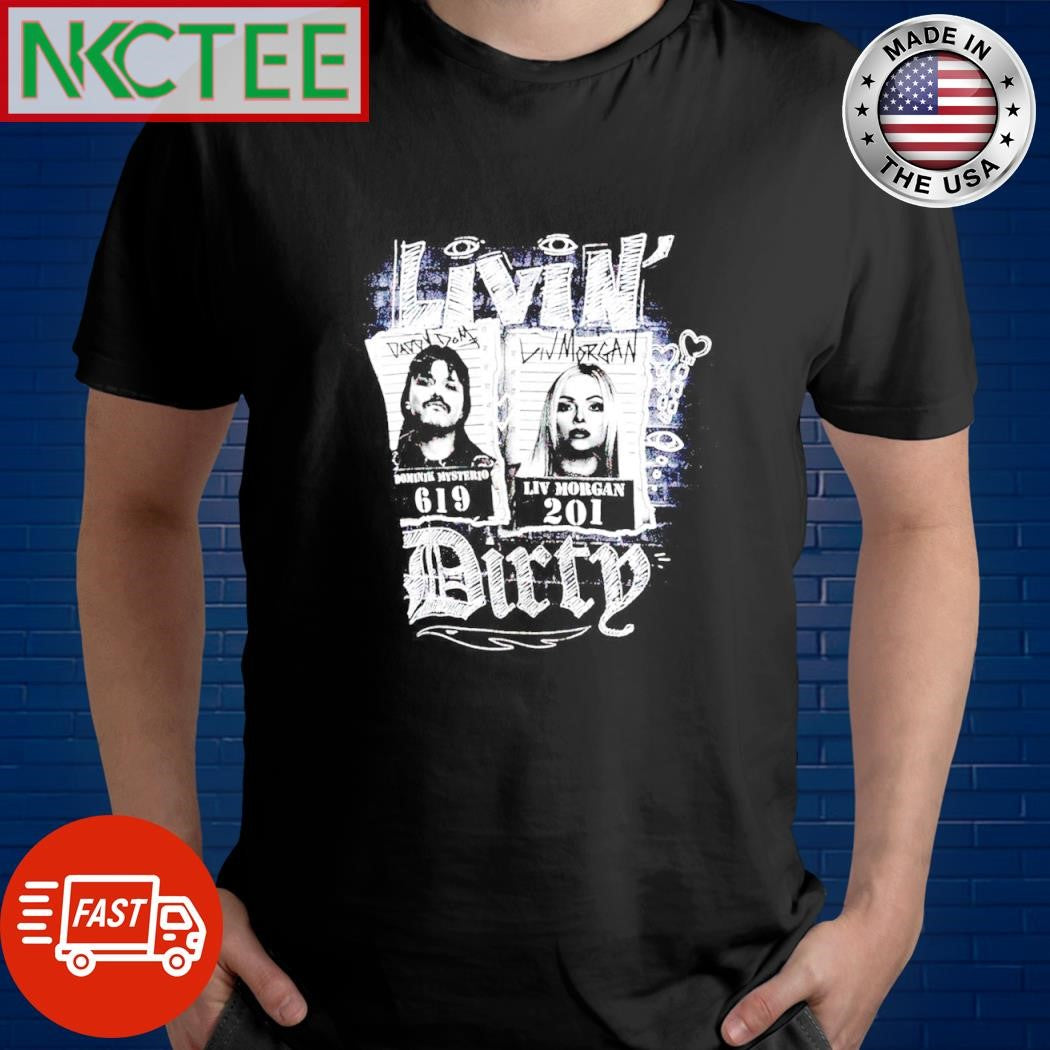 Awesome Dominik Mysterio and Liv Morgan Livin’ Dirty shirt
