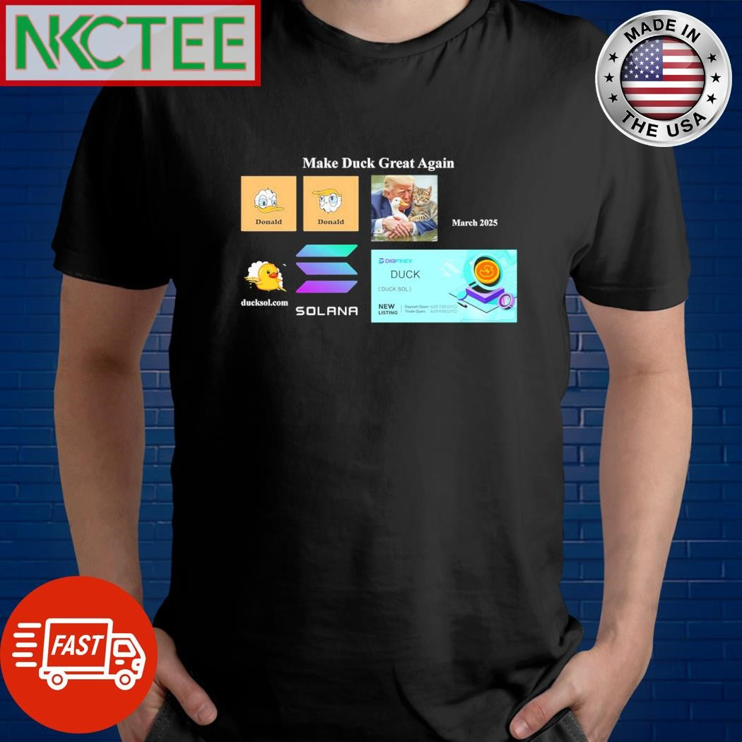 Awesome Donald Trump and Donald Duck and DigiFinex new listing duck coin and Solana shirt