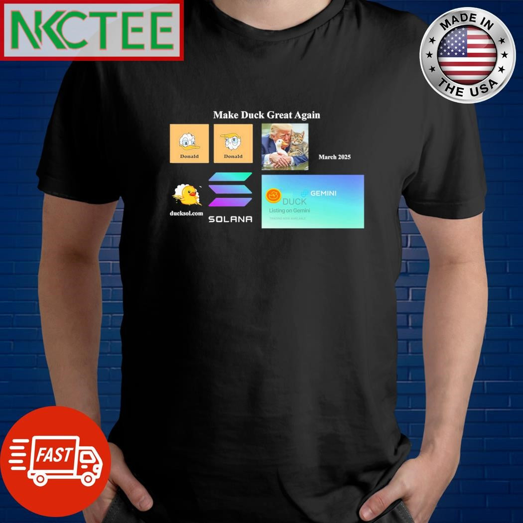 Awesome Donald Trump and Donald Duck and Gemini new listing duck coin and Solana shirt