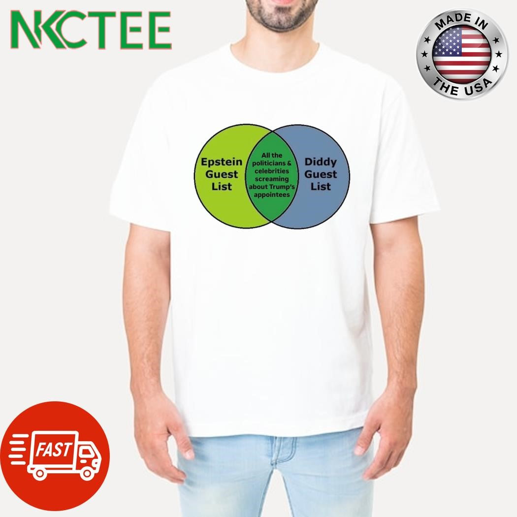 Awesome Epstein politicians and Guest List All the celebrities screaming about Trump’s appointees Diddy Guest List shirt