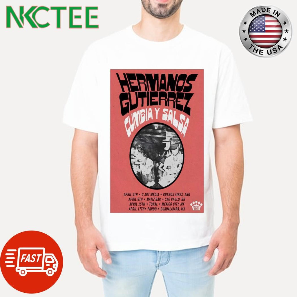 Awesome Hermanos Gutierrez Cumbia Salsa Tour April 2025 Poster Shirt